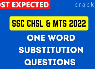 ONE WORD SUBSTITUTION