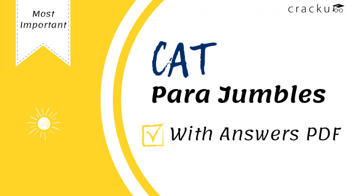 CAT ParaJumbles Questions PDF