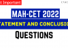 Statement and Conclusion Questions for MAH-CET