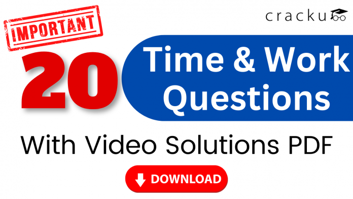 Time and Work Questions for CAT
