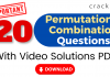 Top 20 CAT Questions On Permutation and Combination PDF