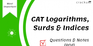 CAT Logarithms, Surds and Indices Questions