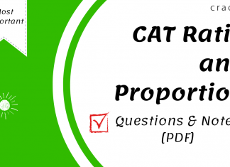 CAT Ratio and Proportion questions
