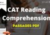 CAT Reading Comprehension Passages