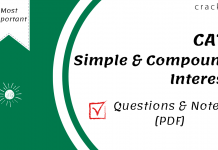 CAT Simple & Compound Interest Formulas & Questions