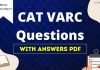 CAT VARC Questions