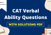 CAT Verbal Ability Questions