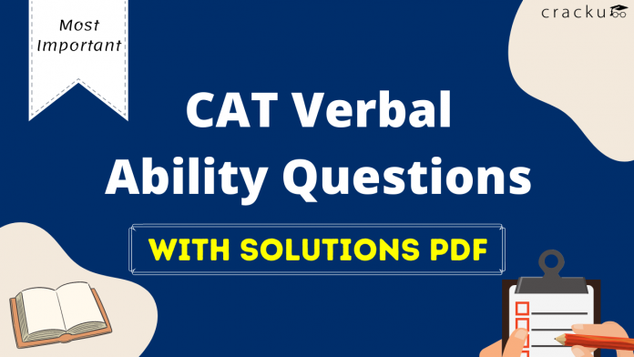 CAT Verbal Ability Questions