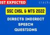 Direct & Indirect Speech Questions