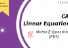 CAT Linear Equations questions