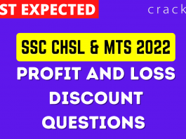 SSC CHSL & MTS Profit and Loss Discount QUESTIONS