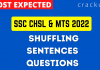 Shuffling Sentences Questions