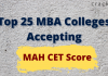colleges accepting MAH CET score for MBA