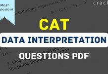 CAT Data interpretation Questions PDF