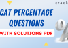 cat percentage questions pdf