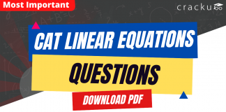 CAT Linear Equations Questions PDF