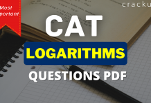 CAT Logarithms Questions PDF