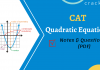 CAT Quadratic Equation questions