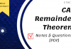 CAT Remainder theorem questions