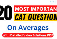 Averages Questions for CAT