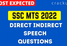 Direct and Indirect Speech Questions PDF