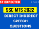 Direct and Indirect Speech Questions PDF