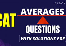 CAT AVERAGES Questions PDF