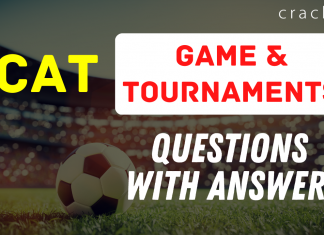 CAT Game & Tournaments Questions PDF