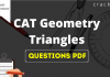 CAT Geometry Triangles Questions PDF