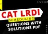 CAT LRDI Scheduling Questions PDF