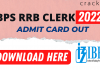 IBPS RRB CLERK Admit Card