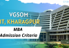VGSOM IIT, Kharagpur MBA Admission 2022