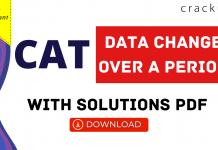 CAT Data Change Over a Period Questions PDF