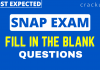 Fill in the blank Questions