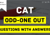odd one out questions for cat exam