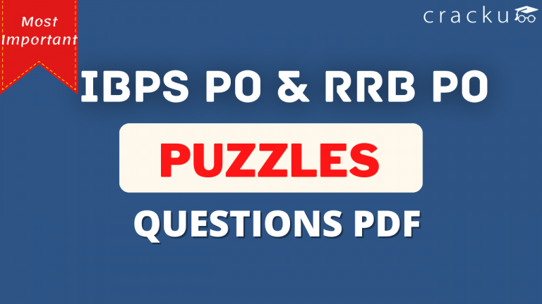 Puzzles Questions for IBPS RRB PO and IBPS PO Prelims - Cracku