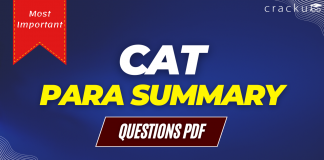 CAT level para summary questions pdf