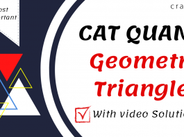CAT Geometry Triangles Questions PDF