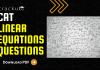 CAT Linear Equations Questions