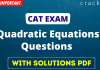 CAT Quadratic Equations Questions PDF (1)