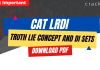 CAT Truth Lie Concept and DI Sets Questions PDF