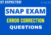 SNAP_Error Correction Questions