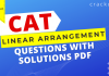Linear arrangement CAT questions