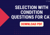 CAT_Selection with Conditions questions