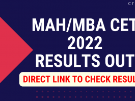 MAH MBA CET 2022 Results