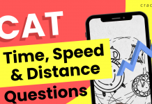 CAT Time, Speed & Distance Questions PDF