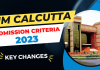 IIM calcutta admission criteria 2023