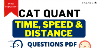 CAT Time Speed & Distance questions