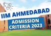 iim ahmedabad admission criteria 2023
