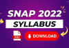 SNAP 2022 Syllabus PDF